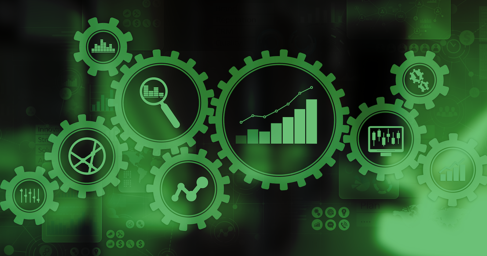 MDR vs MSSP vs SIEM - graphic of cog wheels with different abilities and aptitudes.